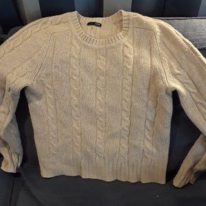 Jcrew braided wool sweater